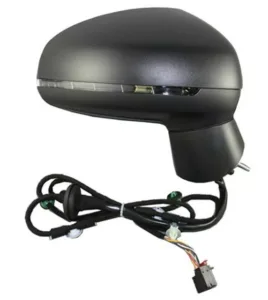 Retrovisor Derecho Electrico, Imprimado Convexo, Termico, Abatible Eletricamente, Con Intermitente 8 Pins para Audi A1 2010