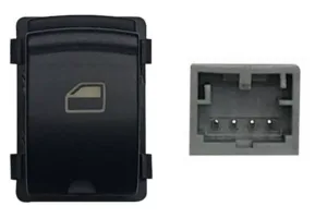 Boton Elevalunas Delantero Derecho + Trasero Derecho Ó Izquierdo (Negro) /Blanco) (4Pins) para Audi A3 2003, A3 2005, A6 2004, A6 2009 y Q7 2006