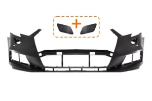 Paragolpes Delantero Imprimado (Con 2 Agujeros Para Sensores+ Agujeros Para Lavafaros ) para Audi A3 2016