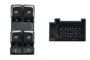Interruptor Puerta Delantera Izquierda (Negro) /Blanco) (4 Botones) 10 Pins para Audi A4 2015, Q5 2016 y Q7 2015