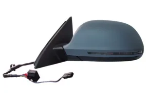 Retrovisor Izquierdo Electrico Termico, Para Pintar Abatible Electricamente Asferico Con Intermitente Con Angulo Muerto T12 Pins para Audi Q3 2011 y Q3 2014