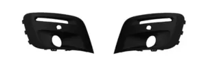 Kit Rejillas Negras (Derecha/Izquierda) Paragolpes Delantero Con Agujeros Antiniebla + Luz Diurna + Sensores para Citroen BERLINGO 2015 y Peugeot PARTNER 2015