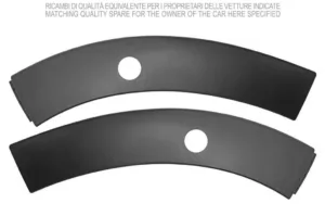 Kit Aletines Paragolpes Delantero (Derecho-Izquierdo) Negro Con Agujero Sensor para Citroen C3 2016 y C3 2020