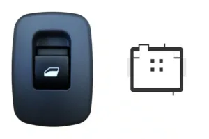 Boton Elevalunas Trasero Derecho Ó Sistema Confort (4Pins) para Citroen C3 PICASSO 2009 y Peugeot 207 2006 y 207 2009
