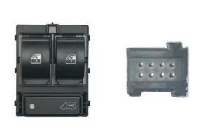 Interruptor Puerta Delantero Izquierdo+ Bloqueo Puerta (Logo Furgo) Gris (2 Botones ) 8 Pins para Citroen JUMPER 2006, Fiat DUCATO 2006 y Peugeot BOXER 2006