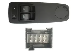 Interruptor Completo Puerta Delantero Izquierdo+ Bloqueo Puerta (Logo Furgo) (2 Botones ) 8 Pins para Citroen JUMPER 2006, Fiat DUCATO 2006 y Peugeot BOXER 2006