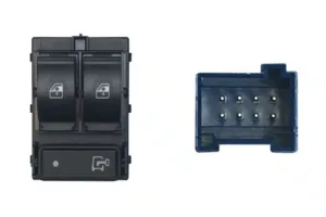 Interruptor Puerta Delantero Izquierdo+ Bloqueo Puerta (Logo Llave) Gris (2 Botones ) 8 Pins para Citroen JUMPER 2006, Fiat DUCATO 2006 y Peugeot BOXER 2006