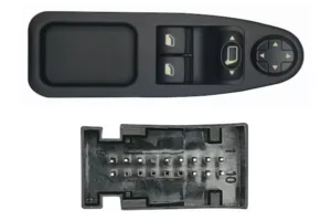 Interruptor Completo Puerta Delantera Izquierda Pret+ Retrovisor Con Sistema Confort (2 Botones)12 Pins para Citroen JUMPY 2007, Fiat SCUDO 2007 y Peugeot EXPERT 2007
