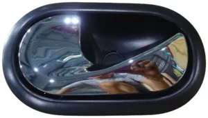 Maneta Puerta Delantera/Trasera Interior Izquierdo Cromado para Dacia DUSTER 2010 y Renault CLIO III 2005, CLIO III 2009, MEGANE II 2002, MEGANE II 2006, SCENIC II 2003 y SCENIC II 2006