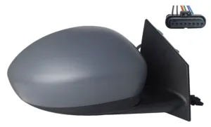 Retrovisor Derecho Electrico, Termico, Imprimado, Convexo, Sensor De Temperatura 7Pin para Fiat 500E 2020