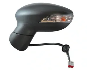 Retrovisor Izquierdo Electrico, Imprimado Asferico, Termico Con Intermitente 6 Pins para Ford FIESTA MK6 2013