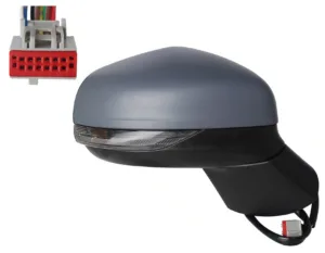 Retrovisor Derecho Electrico, Termico, Imprimado Convexo Con Intermitente 6 Pins para Ford PUMA 2019