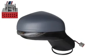 Retrovisor Derecho Electrico Termico, Imprimado, Abatible Electricamente Convexo Con Intermitente Con Luz De Cortesia 10 Pins para Ford PUMA 2019