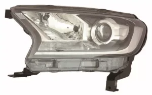 Faro Izquierdo (Regulacion Manual/Electrica) Interior Negro (H11/H15/Py21W/W5W) para Ford RANGER 2016