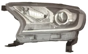 Faro Izquierdo (Regulacion Manual/Electrica) Interior Negro (H11/Hb3/P21W/W5W) para Ford RANGER 2016