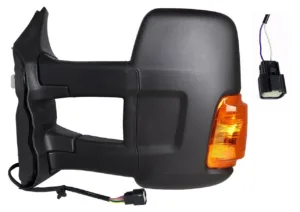 Retrovisor Izquierdo Manual Convexo Con Intermitente Ambar, Brazo Largo, (Chasis Largo) 16W 2 Pins para Ford TRANSIT 2014