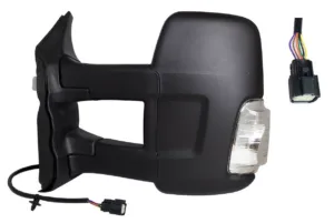 Retrovisor Izquierdo Electrico, Termico, Con Intermitente Ambar, Brazo Largo, (Chasis Largo) 16W 6 Pins para Ford TRANSIT 2014