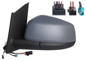 Retrovisor Izquierdo Electrico, Termico, Imprimado, Abatible Electricamente, Con Antena,Convexo, Angulo Muerto,7+2+1Pin para Ford TRANSIT CONNECT 2022 y Volkswagen CADDY V 2020