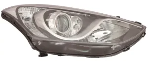 Faro Derecho Electrico Con Motor (Interior Cromado) (H7/H7/H7/Py21W/W5W) para Hyundai I30 2012