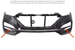 Paragolpes Delantero Imprimado (Con Agujeros Antinieblas + Agujero Para Luz Diurna Con Agujero Para Sensores para Hyundai TUCSON 2015