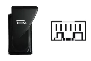 Boton Interruptor Delantero Izquierdo (Elevalunas Delantero Derecho) 6Pin para Iveco DAILY 2000