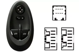 Botonera Puerta Delantera Izquierda + Retrovisor Electrico (2 Botones) 20Pin para Iveco DAILY 2000