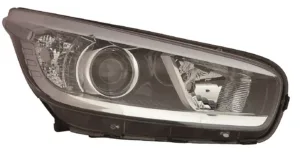 Faro Derecho Electrico Con Motor, Interior Negro (H7/H7/Py21W/W5W) para Kia CEED 2012