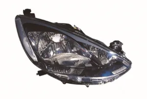 Faro Derecho Electrico Con Motor, Interior Negro (H4) para Mazda 2 2007