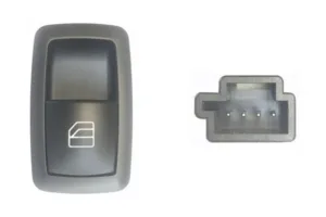Boton Elevalunas Delantero Derecho + Trasero Derecho Ó Izquierdo (Negro) /Blanco) (4Pins) para Mercedes-Benz A W169 2004, A W169 2008, B W245 2005, B W245 2008, M W164 2005 y R W251 2005