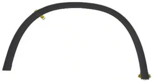 Moldura Aleta Delantera Izquierda para Mercedes-Benz GLA X156 2013 y GLA X156 2017