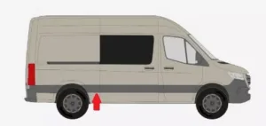 Moldura Derecha Panel Lateral Trasero (Chasis Corto) para Mercedes-Benz SPRINTER 2018