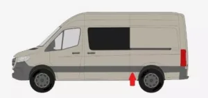 Moldura Izquierda Panel Lateral Trasero (Chasis Corto) para Mercedes-Benz SPRINTER 2018