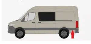 Moldura Izquierda Panel Lateral Trasero (Chasis Corto) para Mercedes-Benz SPRINTER 2018