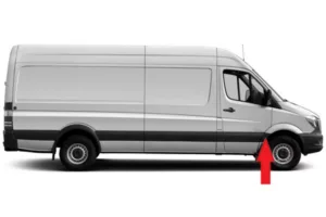 Moldura Aleta Delantera Derecha para Mercedes-Benz SPRINTER W906 2006 y SPRINTER W906 2013 y Volkswagen CRAFTER 2006