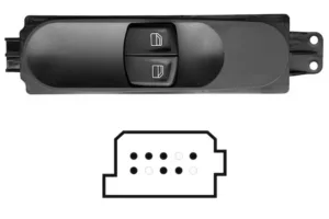 Interruptor Puerta Delantera Izquierdo (2 Botones) 7Pin para Mercedes-Benz VIANO W639 2003 y VITO W639 2003
