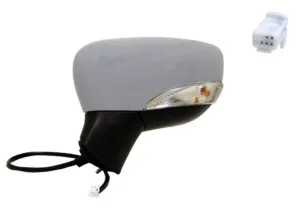 Retrovisor Izquierdo Electrico Para Pintar Convexo Con Piloto 5Pins para Nissan MICRA K14 2016