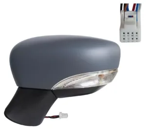 Retrovisor Izquierdo Electrico Termico Imprimado Convexo, Con Intermitente 7Pins para Nissan MICRA K14 2016