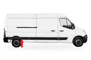 Moldura Panel Lateral Trasero Derecho Paso De Rueda Delantera (Chasis Corto Ó Largo) para Nissan NV400 2011, Opel MOVANO B 2010 y Renault MASTER III 2010 y MASTER IV 2019