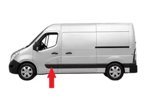 Moldura Puerta Delantera Izquierda para Nissan NV400 2011, Opel MOVANO B 2010 y Renault MASTER III 2010 y MASTER IV 2019