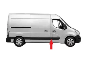 Moldura Lateral Derecha Sin Agujero Para Intermitente para Nissan NV400 2011, Opel MOVANO B 2010 y Renault MASTER III 2010 y MASTER IV 2019