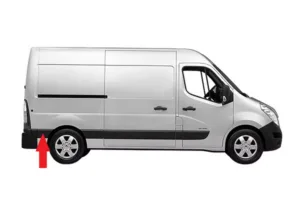 Moldura Panel Lateral Derecha Trasera Sin Agujero Intermitente (Chasis Pequeño-Mediano) para Nissan NV400 2011, Opel MOVANO B 2010 y Renault MASTER III 2010 y MASTER IV 2019