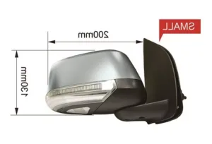 Retrovisor Derecho Electrico, Termico, Convexo, Con Intermitente Abatible Electricamente Con Luz De Cortesia (11 Pins) para Nissan PICK-UP NAVARA 2005