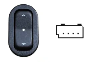 Boton Elevalunas Puerta Delantera Derecha + Trasero Derecho Ó Izquierdo (4Pins) para Opel COMBO C 2002, CORSA C 2000, CORSA C 2003, MERIVA A 2003 y MERIVA A 2006
