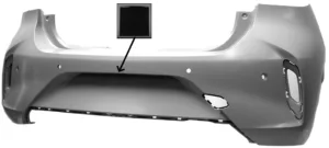Paragolpes Trasero Imprimado (Con 4 Agujeros Para Sensores) Con Agujero Para Camara (Mod Gs Line) para Opel CORSA F 2019