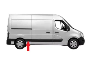 Moldura Panel Lateral Derecha Medio/Trasera Con Agujero Intermitente (Chasis Medio) para Opel MOVANO B 2010 y Renault MASTER III 2010 y MASTER IV 2019