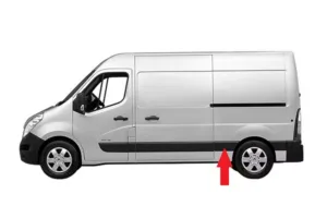 Moldura Panel Lateral Izquierda Medio/Trasera Con Agujero Intermitente (Chasis Medio) para Opel MOVANO B 2010 y Renault MASTER III 2010 y MASTER IV 2019