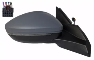 Retrovisor Derecho Electrico, Imprimado, Abatible Electricamente, Termico, Con Intermitente Con Luz De Cortesia Con Sensor 10+2 Pins para Peugeot 2008 2019