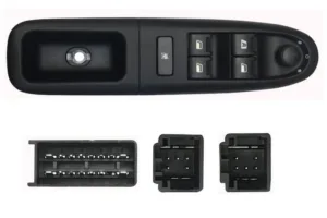 Interruptor Puerta Delantera Izquierda Con Sistema Confort + Retrovisor (4 Botones) 25 Puertas para Peugeot 406 1995 y 406 1999