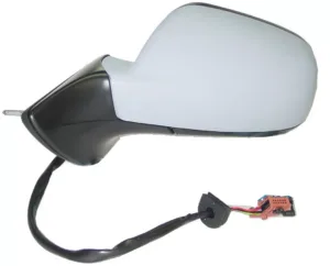 Retrovisor Izquierdo Electrico, Imprimado Convexo, Termico, Abatible Eletricamente, Con Memoria Azul para Peugeot 407 2004