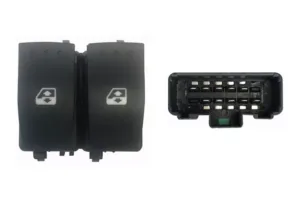 Interruptor Puerta Delantera Izquierda (2 Botones) 10 Pins (Ficha Negra) para Renault CLIO II 2001 y KANGOO 2008